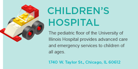 Children's Hospital - The pediatric floor of the University of Illinois Hospital provides advanced care and emergency services to children of all ages. Children's Hospital - The pediatric floor of the University of Illinois Hospital provides advanced care and emergency services to children of all ages.